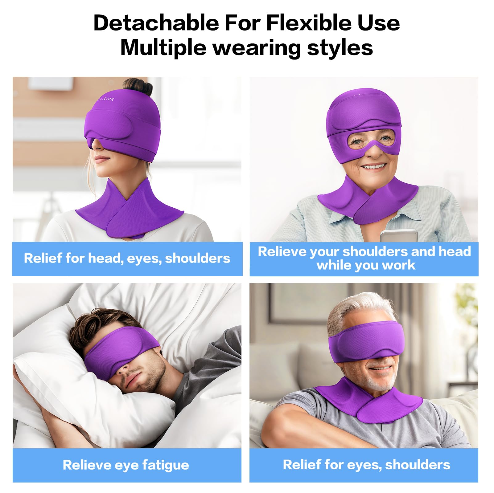 LeArex cap-neck-360-adaptation s'adapte à toutes les morphologies et contours.
