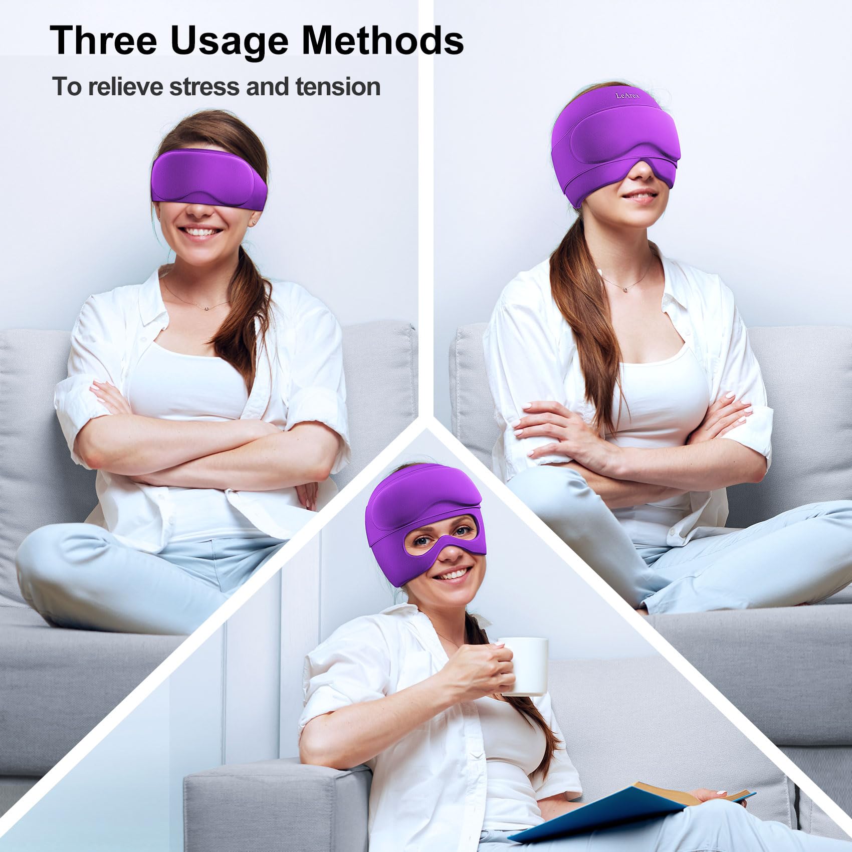 LeArex cap-relief-masque-yeux-glace : masque frais pour relaxer les yeux fatigués
