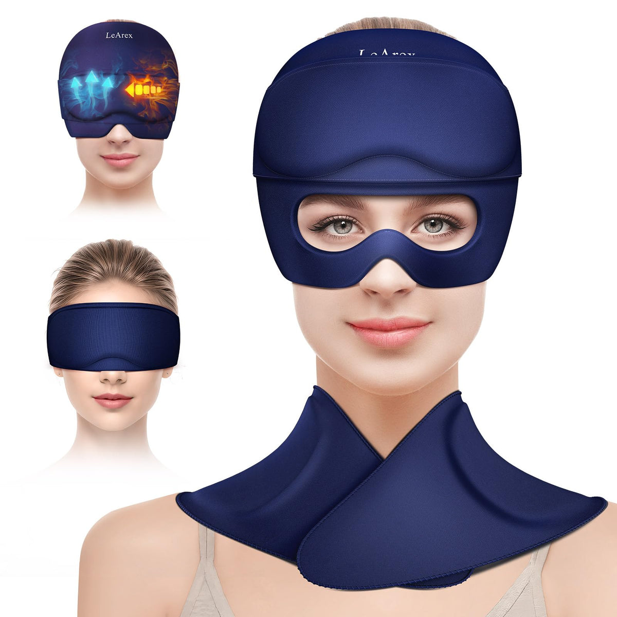 LeArex cap-relief-migraine, enveloppe la tête pour un apaisement ciblé.