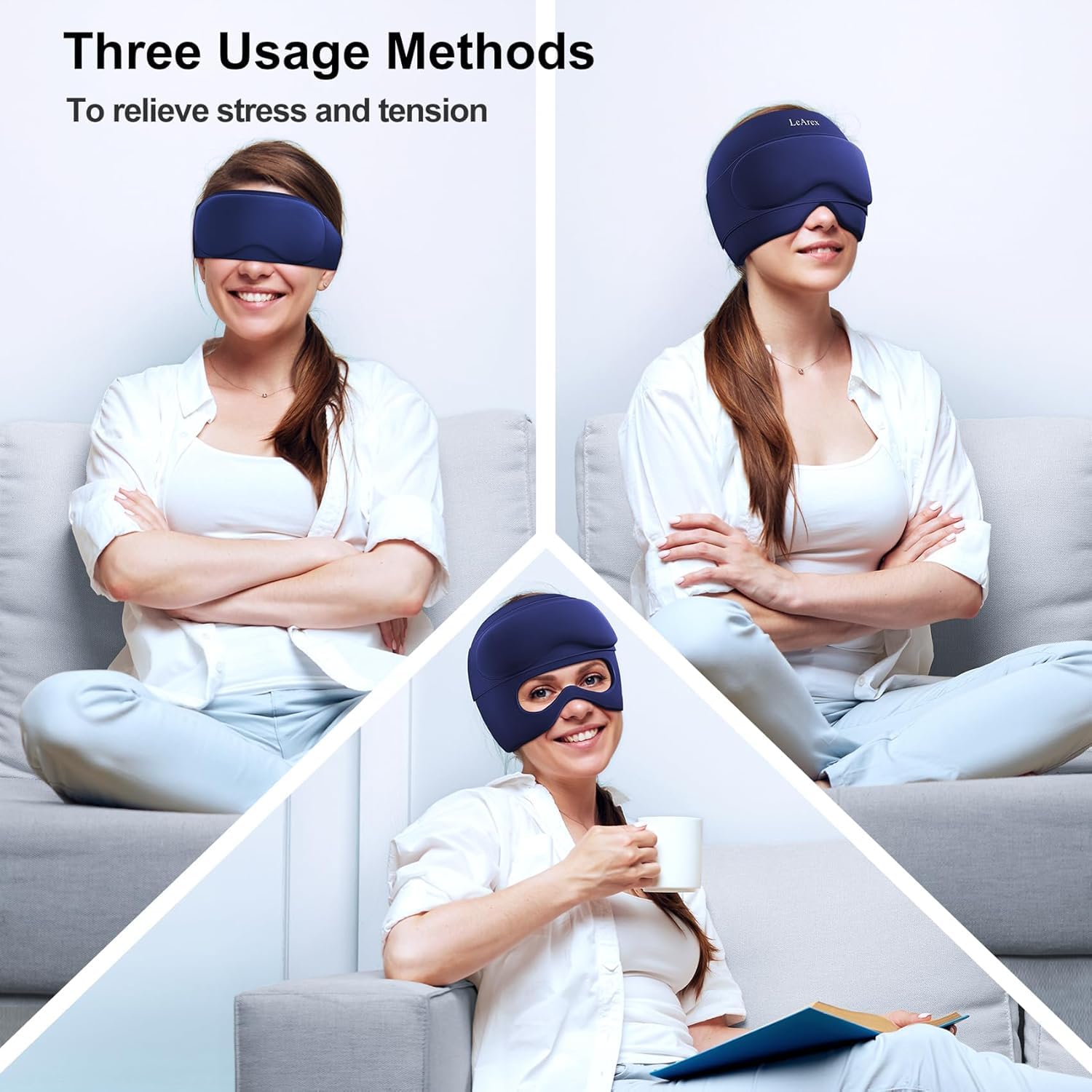 Masque oculaire gel détachable LeArex pour les yeux fatigués