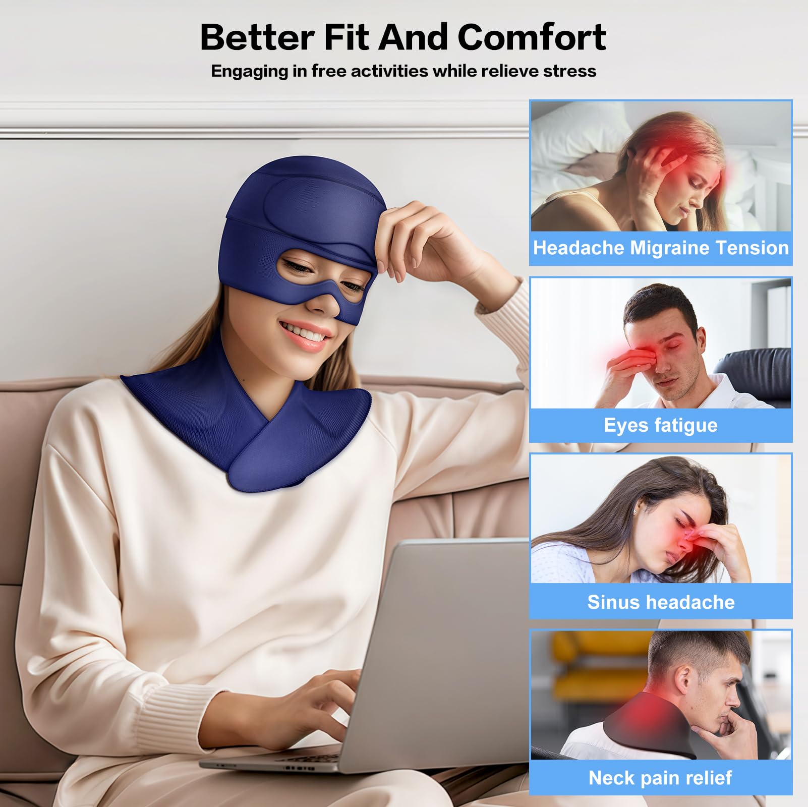 LeArex masque-yeux-détachable, offre un confort rafraîchissant pour les yeux fatigués.