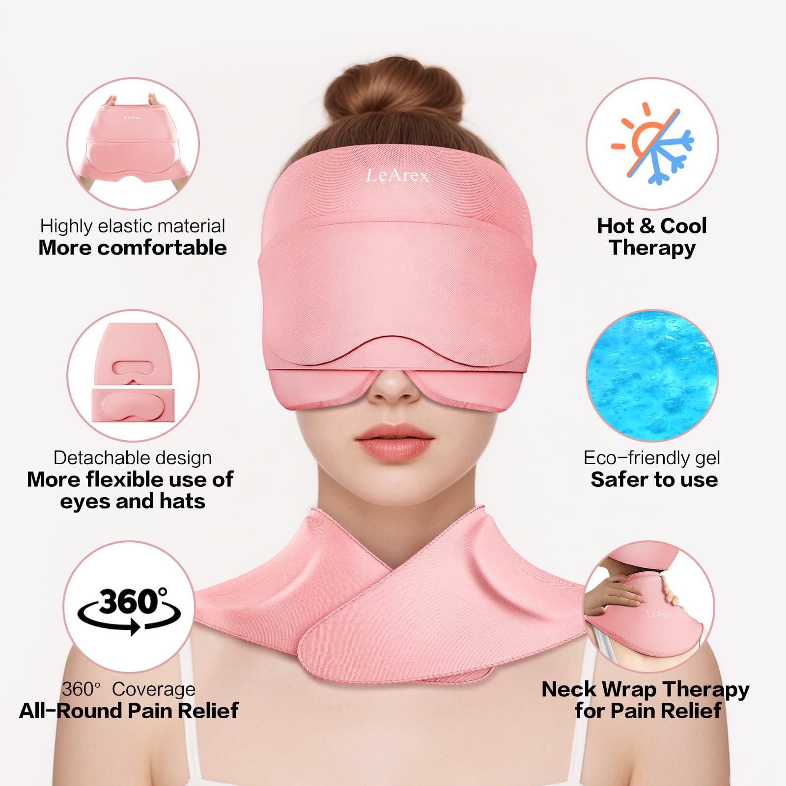 LeArex masque-yeux-glace apaise les yeux fatigués et favorise le repos