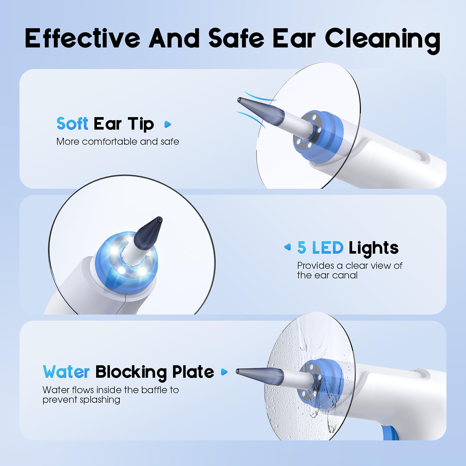 Bassin inclus Lebbtl pour rincer lors du nettoyage des oreilles