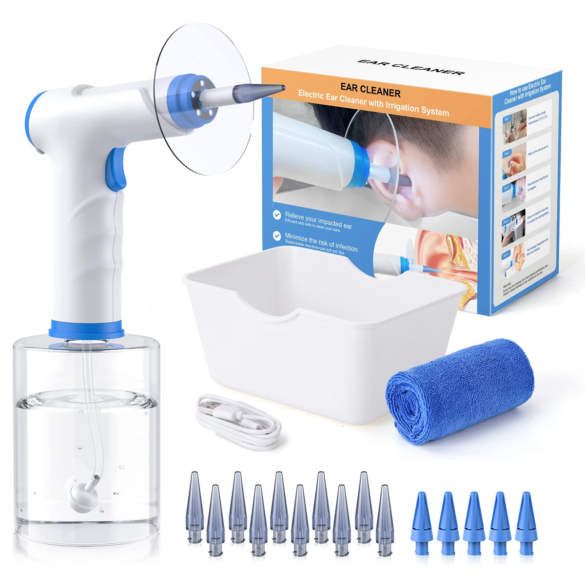 Kit Lebbtl avec lumière LED prêt pour le lavage des oreilles – visibilité accrue