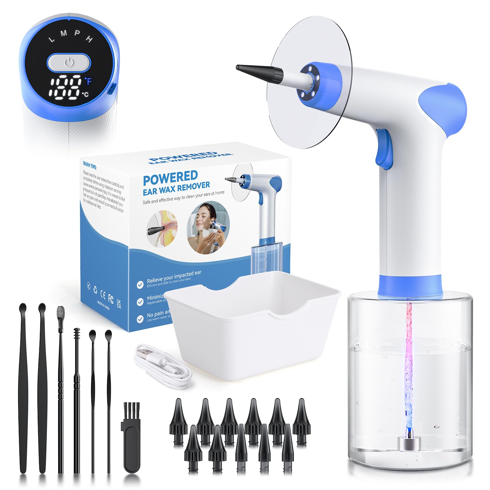 Lebbtl nettoyeur d'oreilles en mode normal pour un nettoyage précis et sûr.