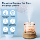 Couvercle en verre du diffuseur Lecdura et réservoir clair.