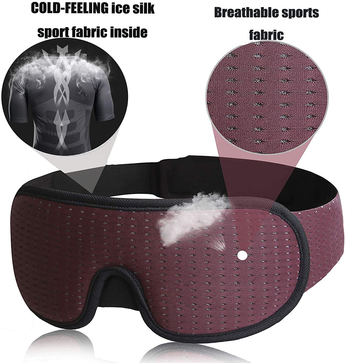 Leeken masque espace oculaire 3D offrant espace et douceur pour les yeux.