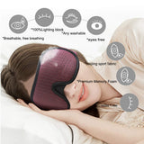 Leeken masque yeux 3D tissu sport respirant pour confort durable