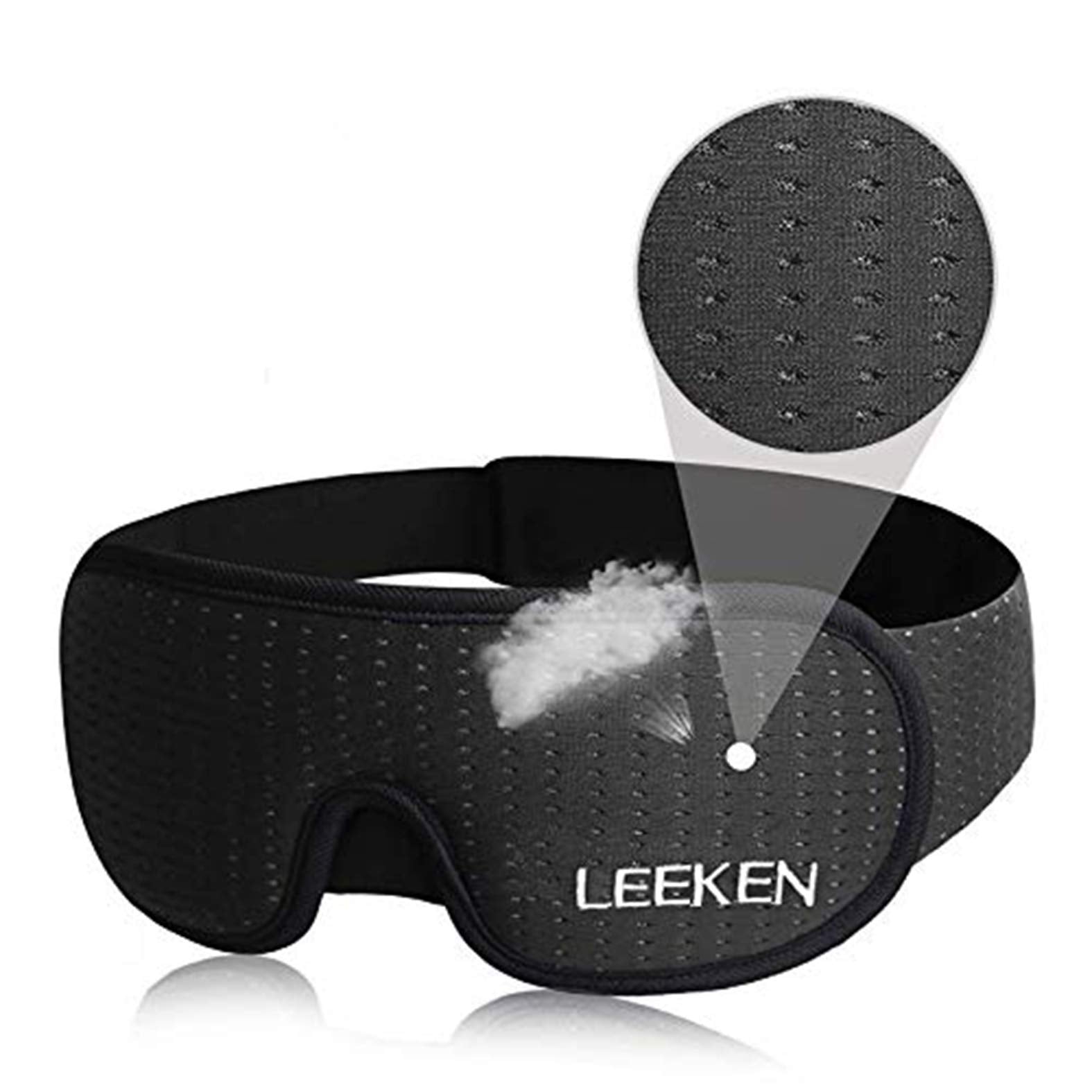 Leeken masque-yeux-3d: blocage lumière efficace pour sommeil profond.