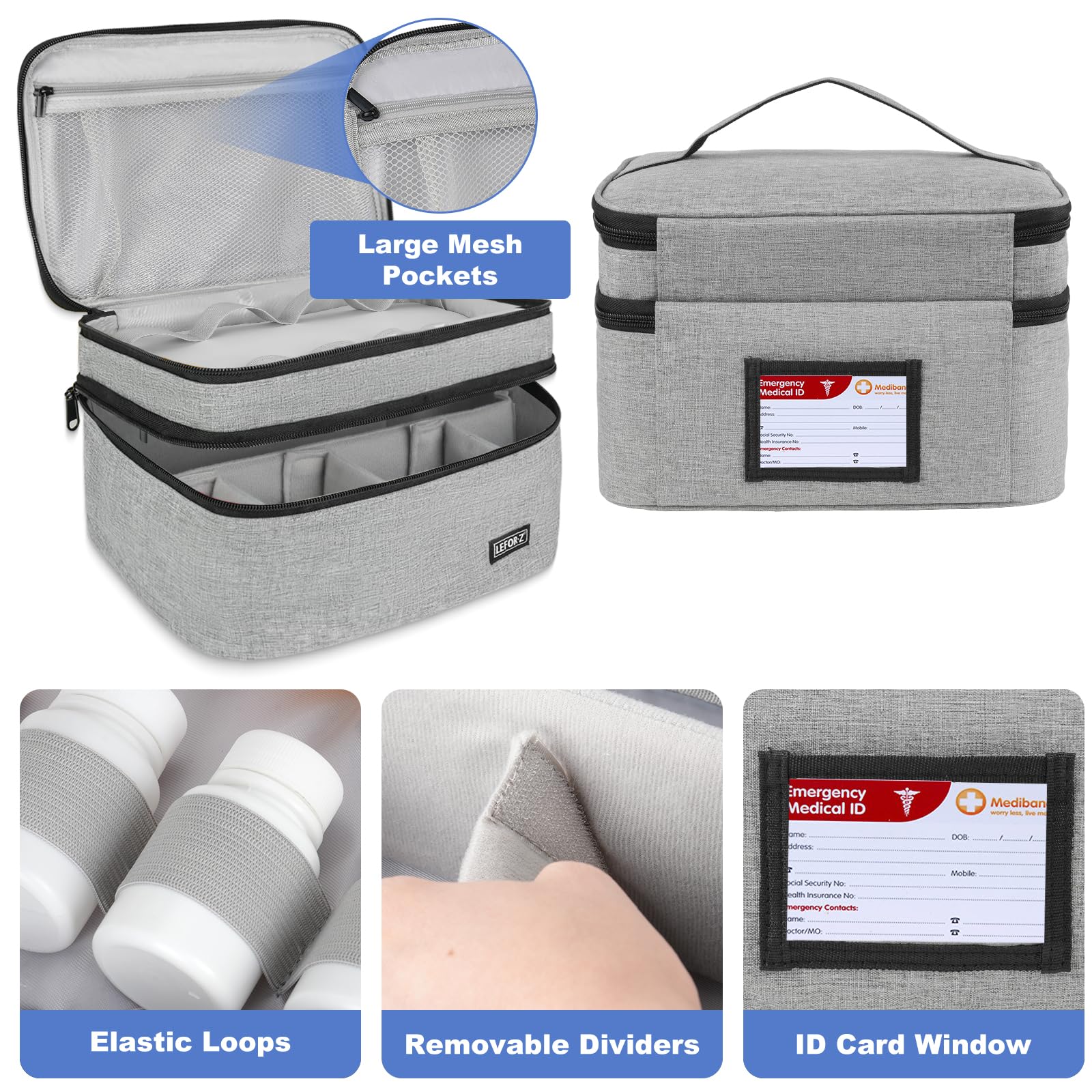 LEFOR·Z emplacement pratique pour transporter les médicaments en voyage.