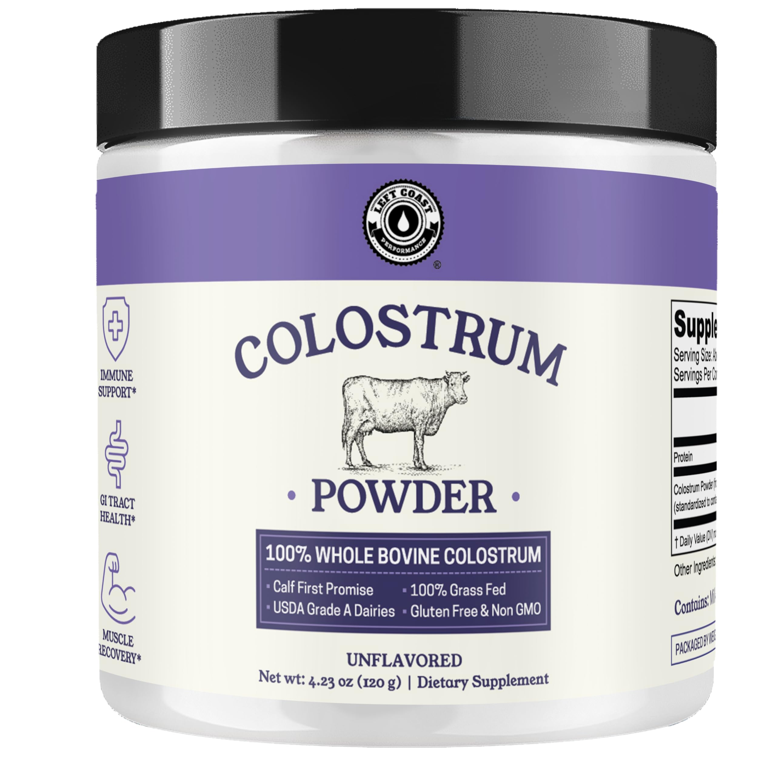 Colostrum Left Coast Performance — bouteille prête à mélanger dans un shake facile