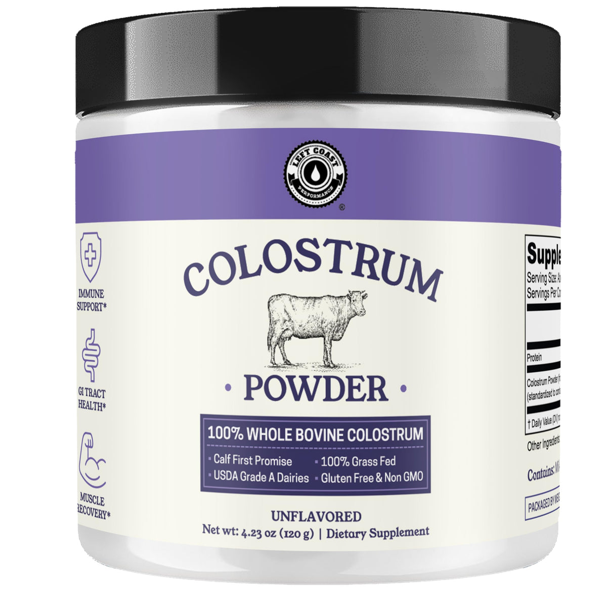 Colostrum Left Coast Performance — bouteille prête à mélanger dans un shake facile