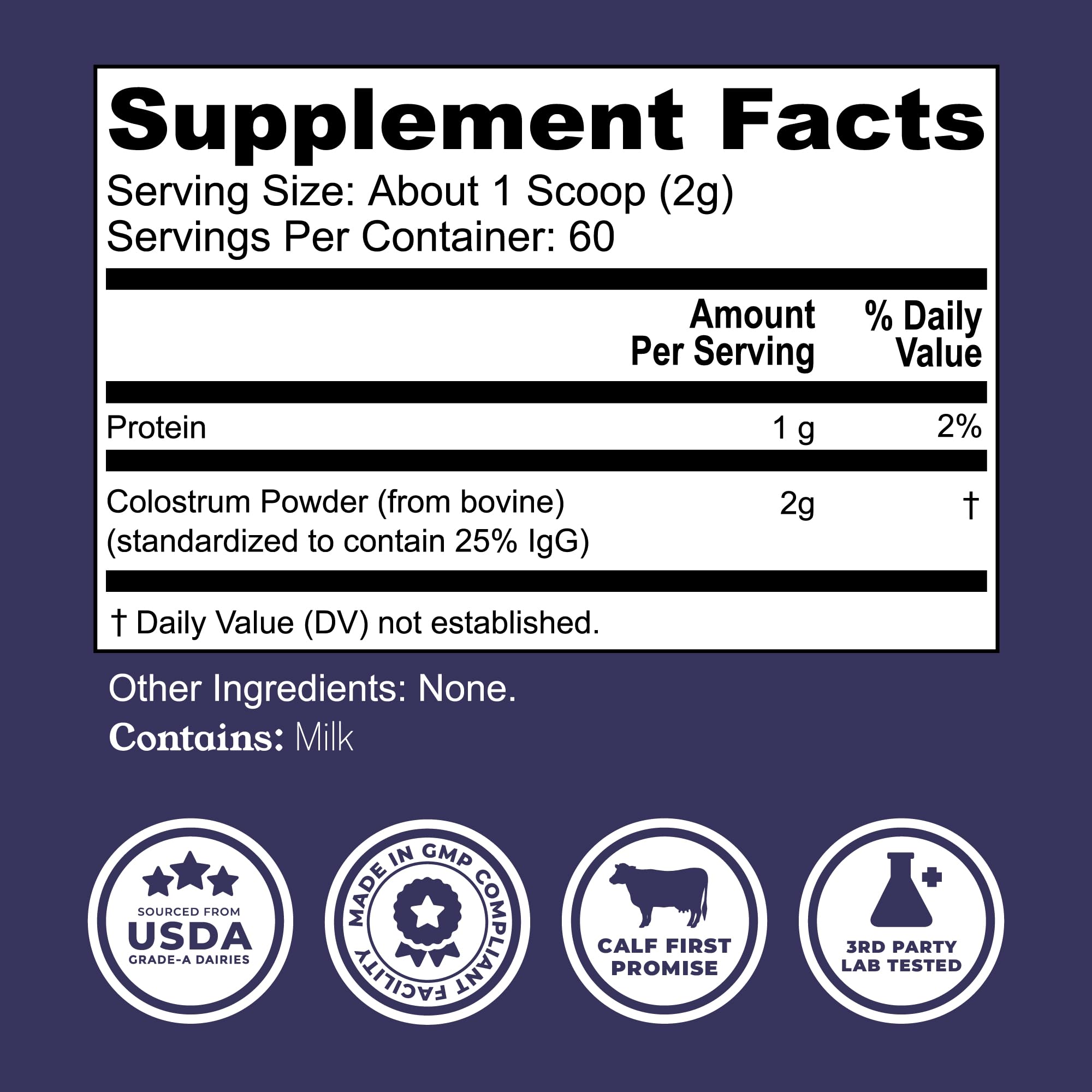 Colostrum Left Coast Performance — cuillère-mesure pratique pour doser rapidement