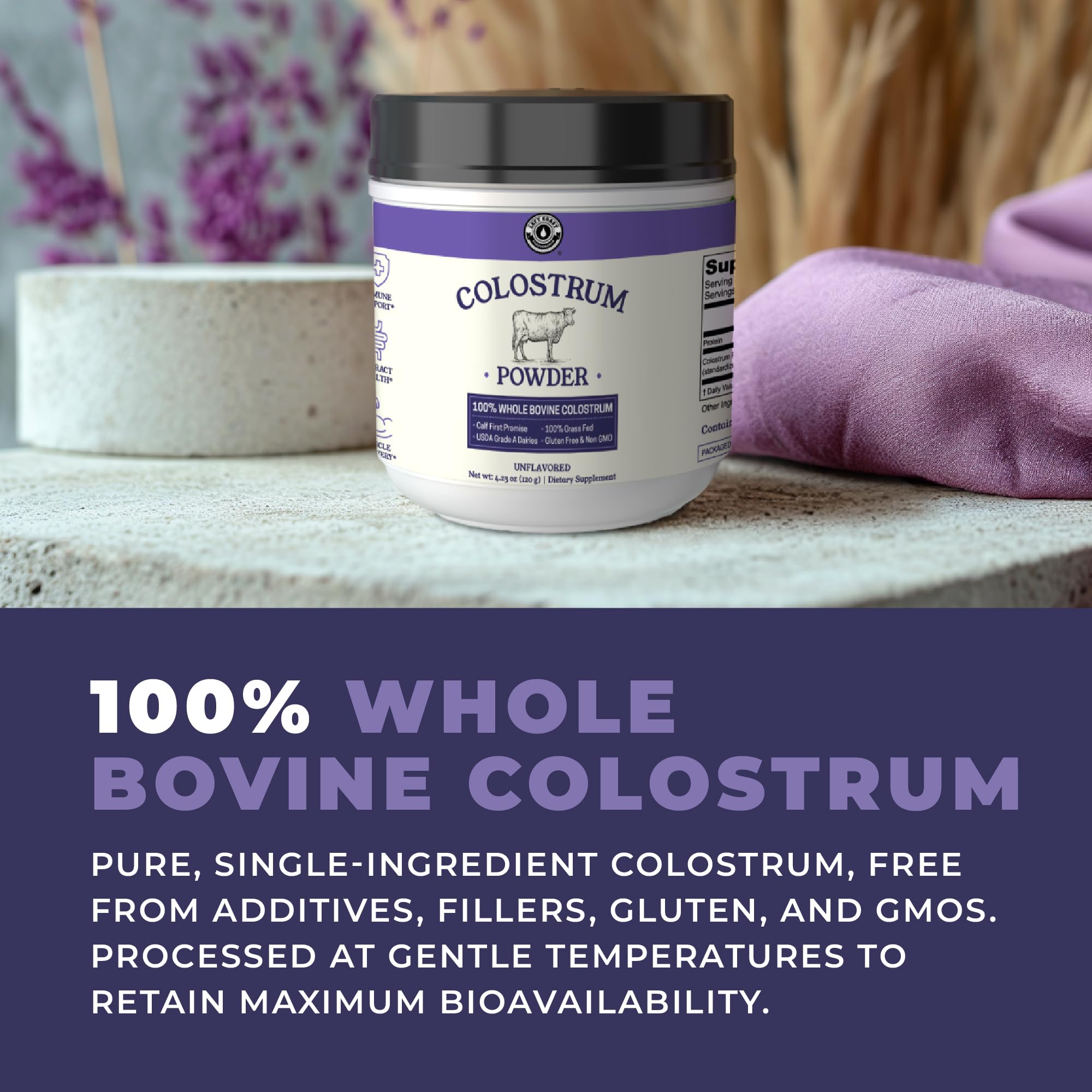 Colostrum Left Coast Performance — promesse Veau d’abord garantit un colostrum de qualité