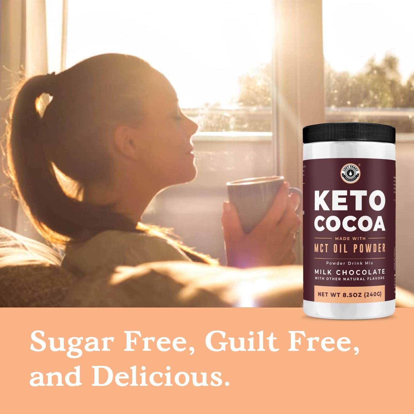 Left Coast Performance Keto Cocoa, idée moka café sans sucre, énergie et satisfaction