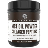 Left Coast Performance Poudre MCT chocolatée dans une tasse, énergie durable