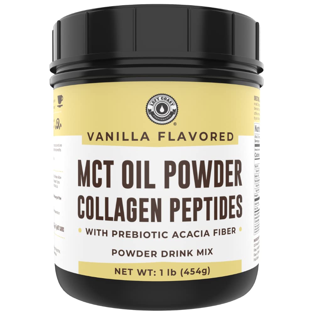 Left Coast Performance — poudre MCT vanille pour énergie soutenue
