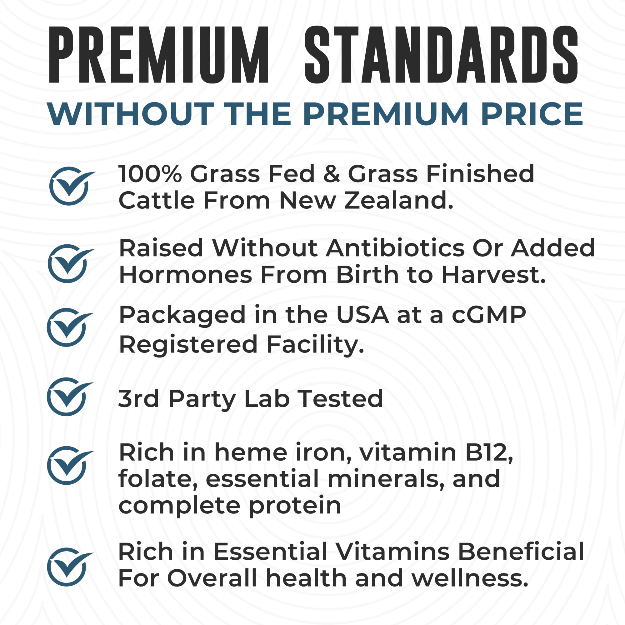 Left Coast Performance rein-boeuf origine pâturage: bœuf élevé sans alimentation génétiquement modifiée.