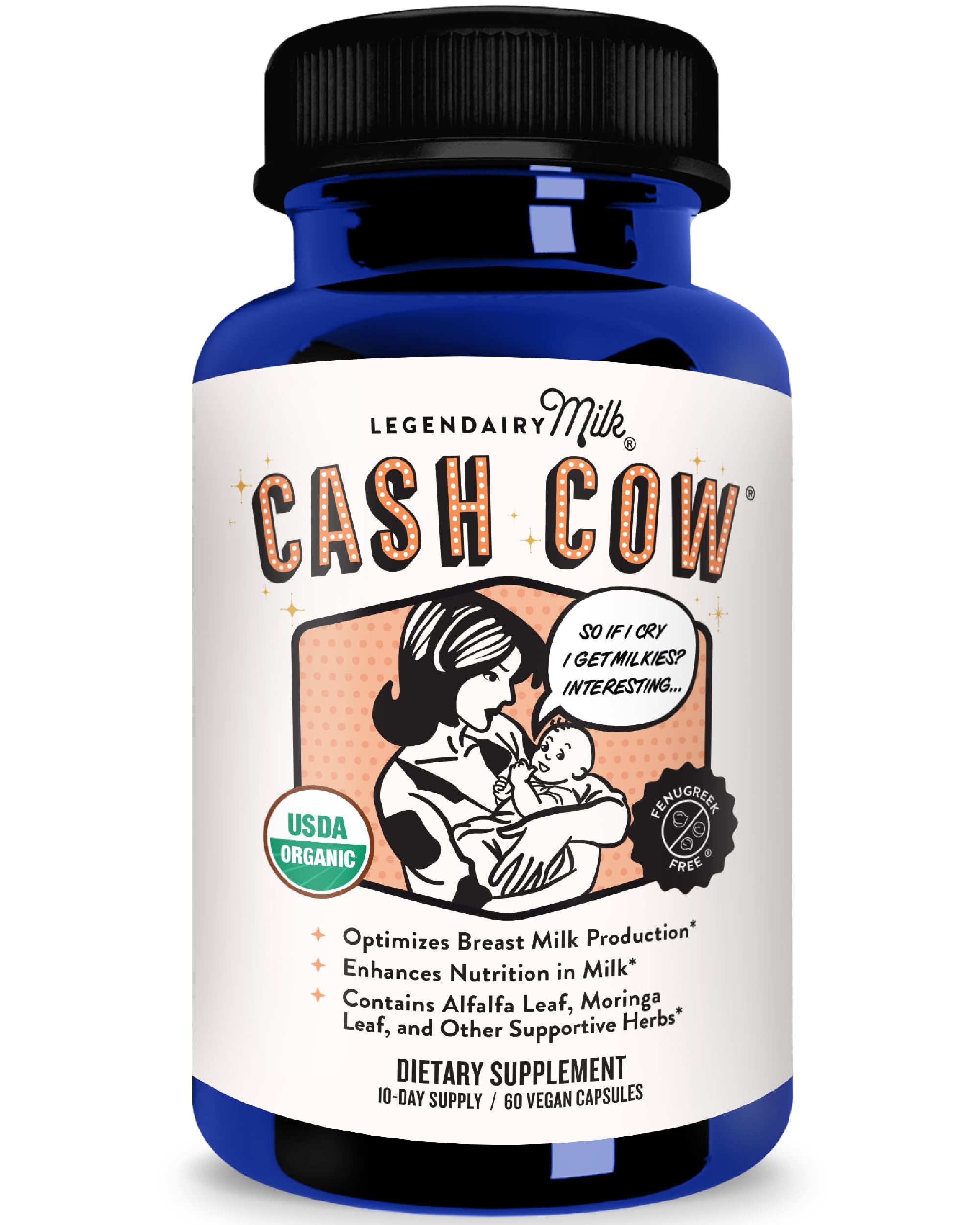Legendairy Milk Cash Cow capsules pour soutenir l'allaitement en douceur