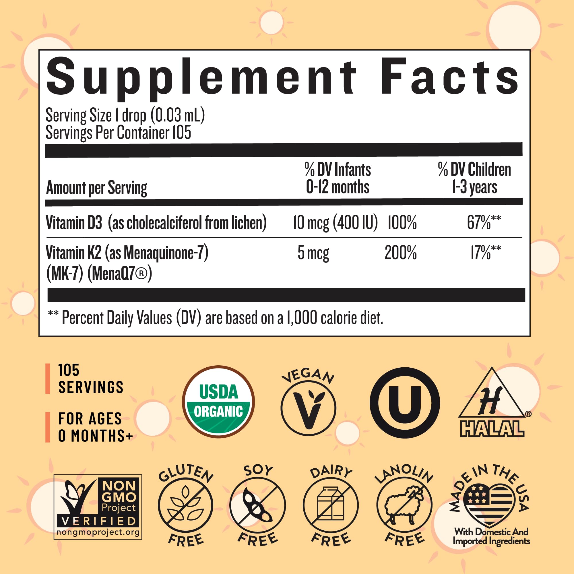 Conditionnement biologique de Legendairy Milk Gouttes D3 K2.