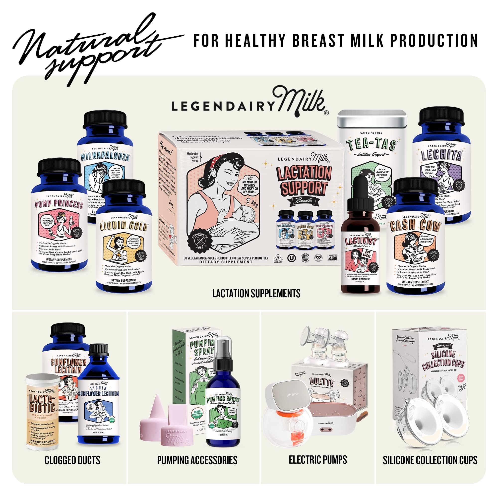 Fabriqué aux États‑Unis Legendairy Milk Lécithine Tournesol 1200 mg.