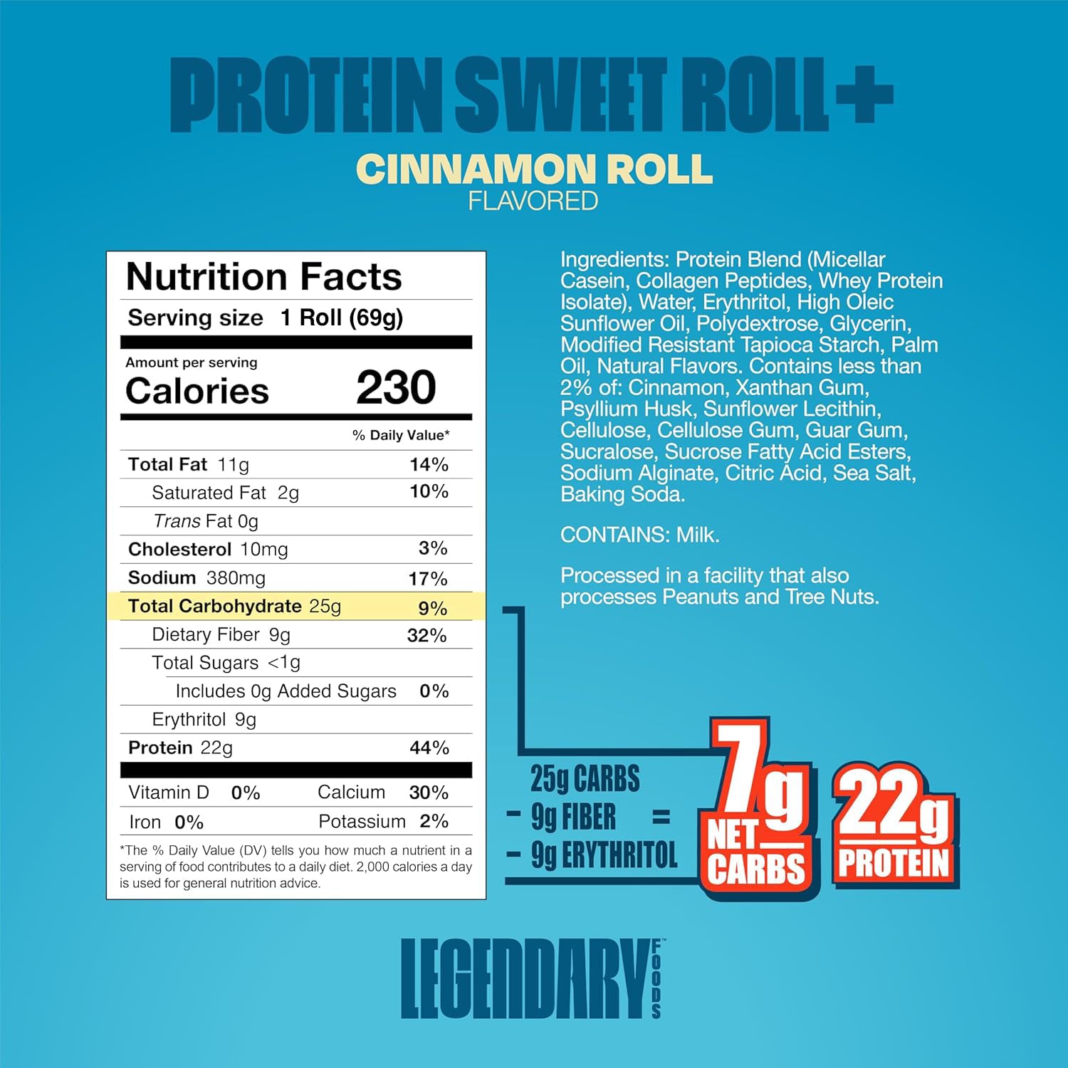Emballage pratique Legendary Foods Cannelle-Roulée pour les pauses rapides