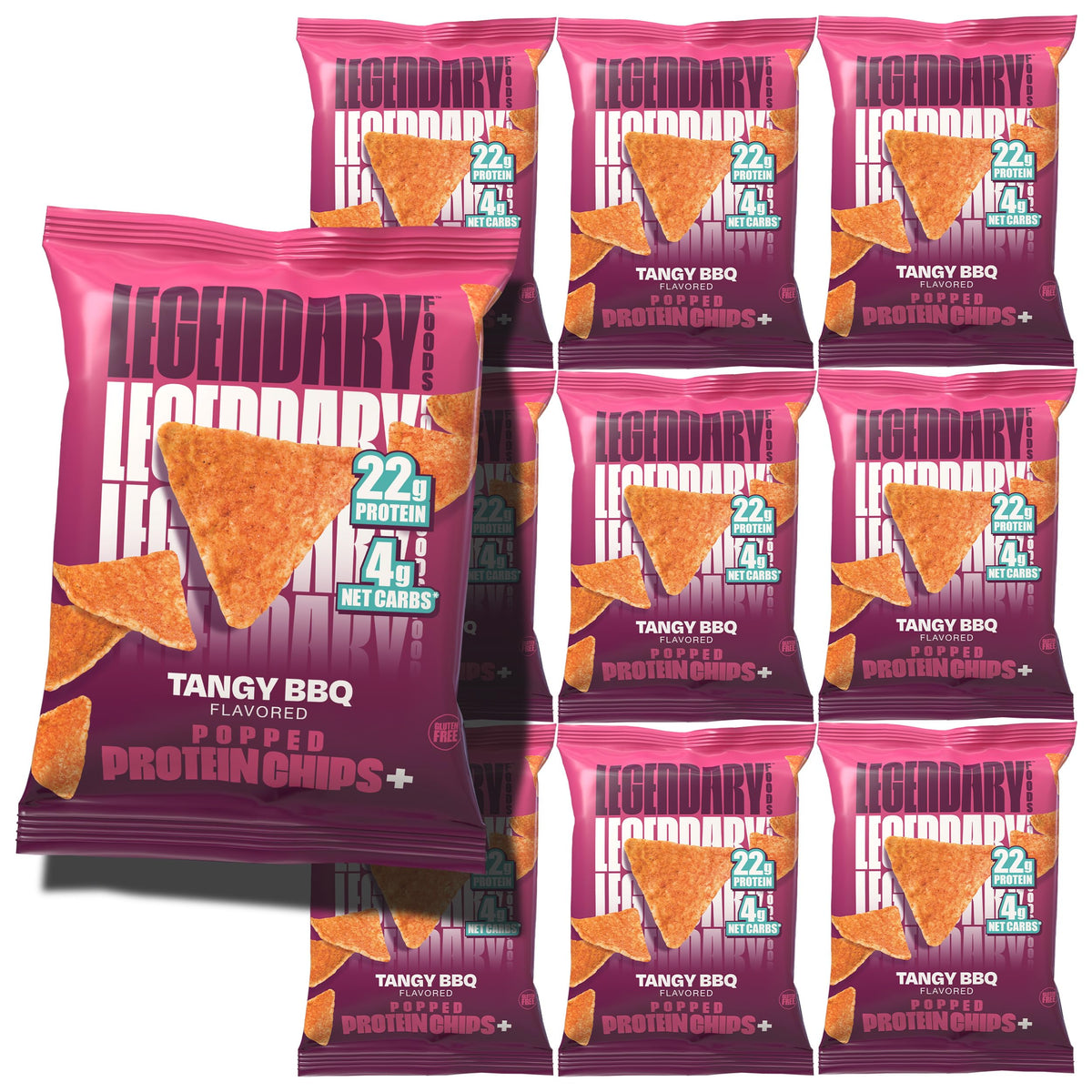 Legendary Foods chips protéinées barbecue – texture poppée idéale pour snack rapide et protéiné
