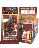 Legendary Foods Pâtisserie protéinée Double Chocolat, ensemble de 8 paquets, snack rapide et protéiné.