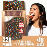 Snack riche en protéines et faible en glucides, Legendary Foods, 22 g par portion.