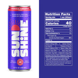 Legendary Sunshine, canette énergie pétillante ananas, hydratation et énergie légère.