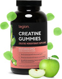 Gommes LEGION créatine monohydrate dans la bouteille, pratique pour l'entraînement.