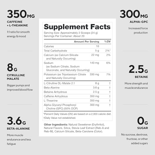 Poudre se dissolvant facilement, Pulse Pre Workout prêt à mélanger rapidement.