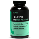 LEGION Triumph – bouteille multivitamines ouverte, prise quotidienne facilitée