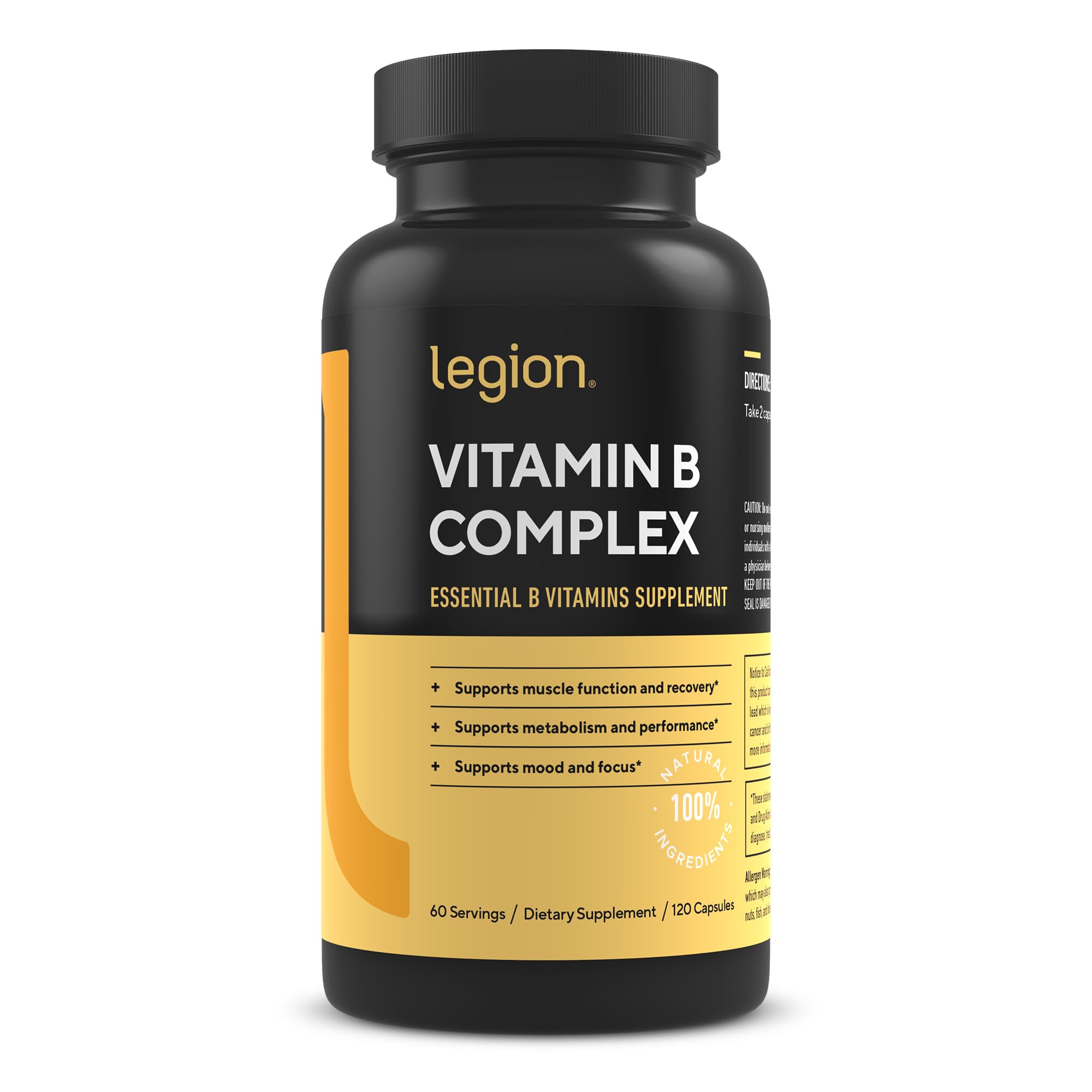 Gélules Legion vitamine B complexe : énergie quotidienne et métabolisme optimisé.