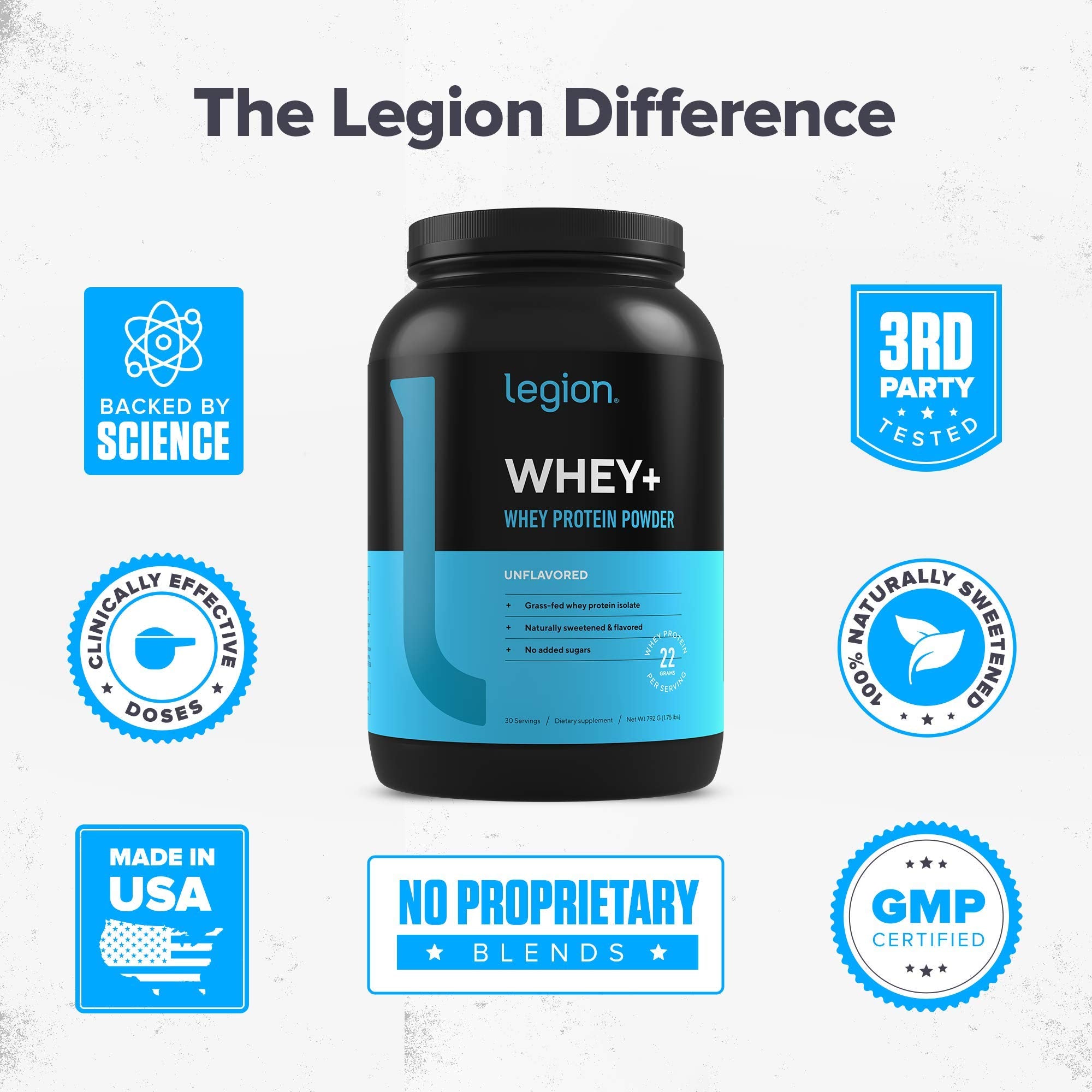 Doseur pratique inclus pour Legion Whey+ isolate, usage quotidien