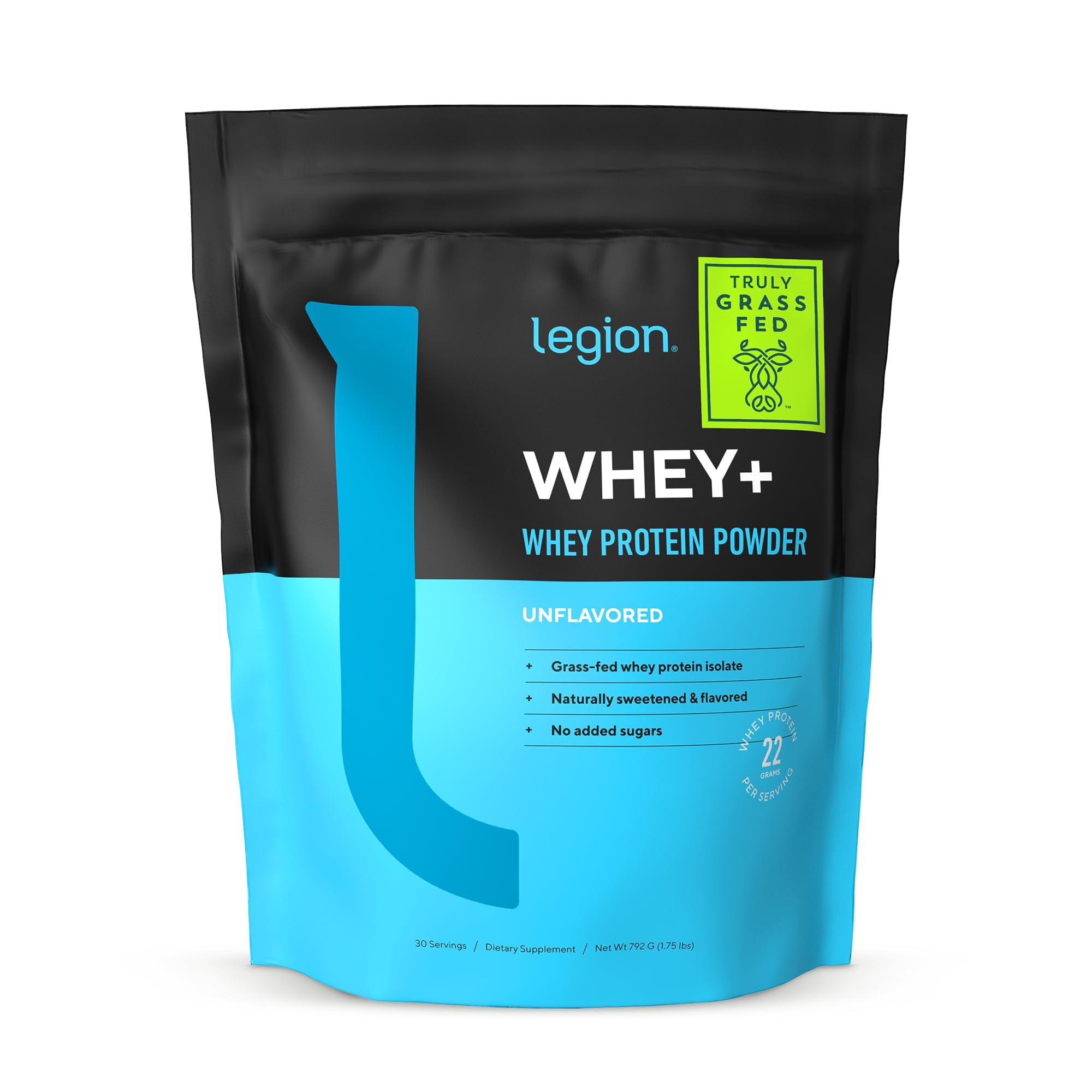 Portion de 22 g de protéine Legion Whey+ isolate, soutien potentiel