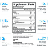 Cuillère doseuse et étiquette claires de LEGION Whey+ pour suivre vos protéines.