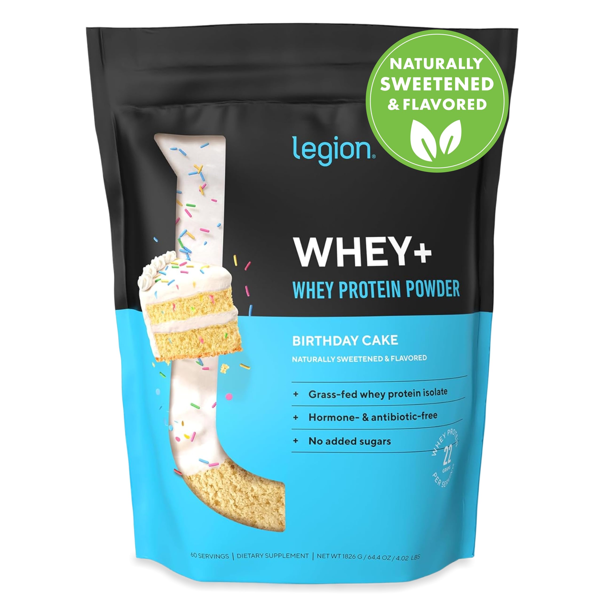 LEGION Whey+ isolat gâteau-anniversaire, mélange facile après entraînement