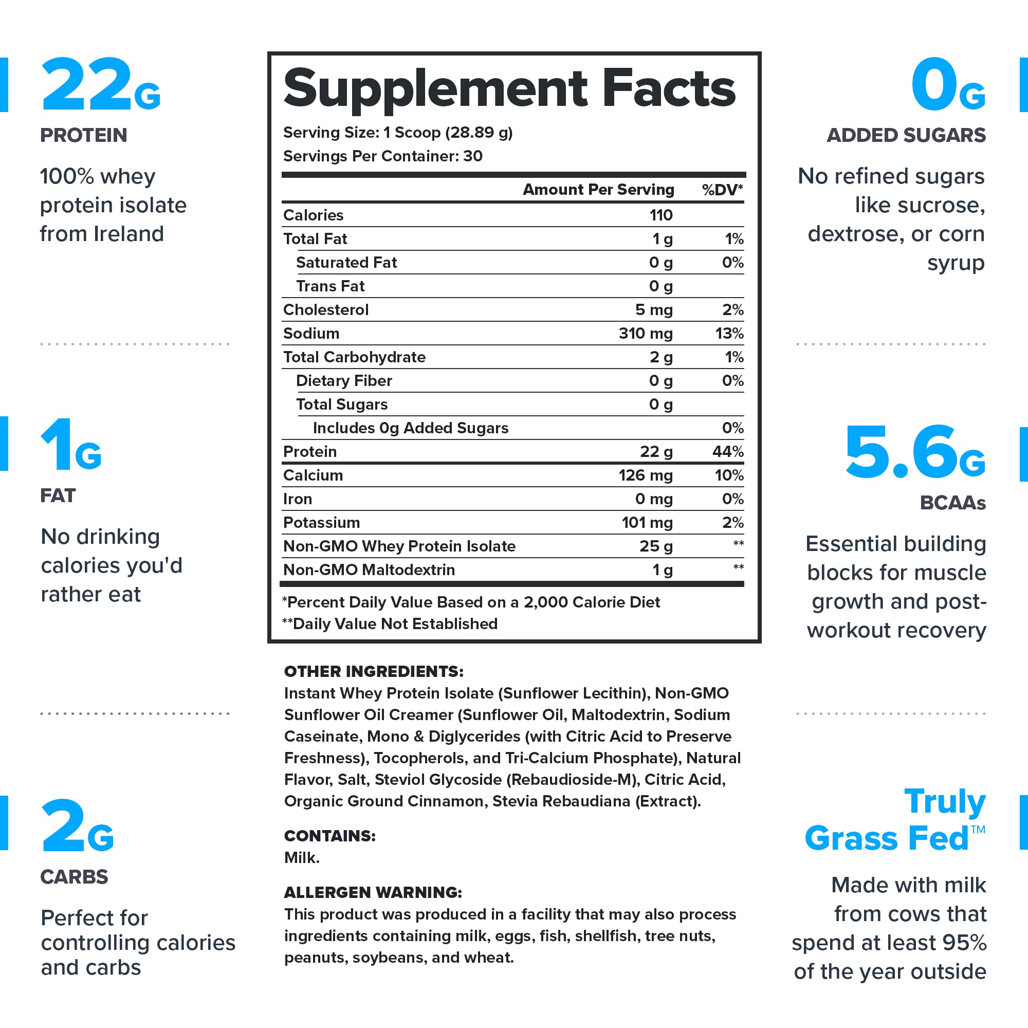 Pot LEGION Whey+ isolat 30 portions, pratique et facile à transporter.