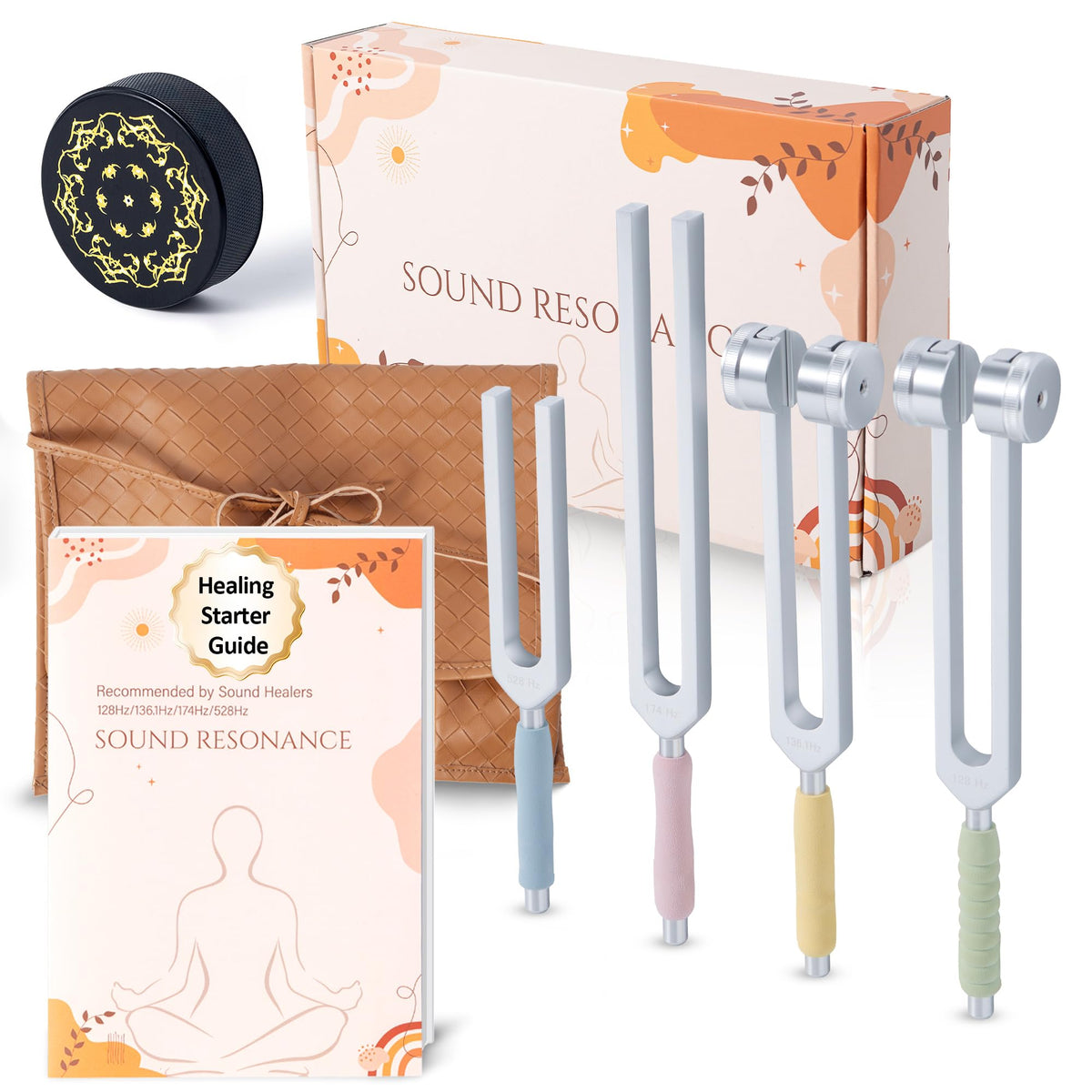 LEGUANG fourchettes 128 Hz pour équilibre et concentration lors de la méditation.