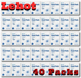 Application du patch chauffant Lehot sur une zone ciblée pour chaleur durable.