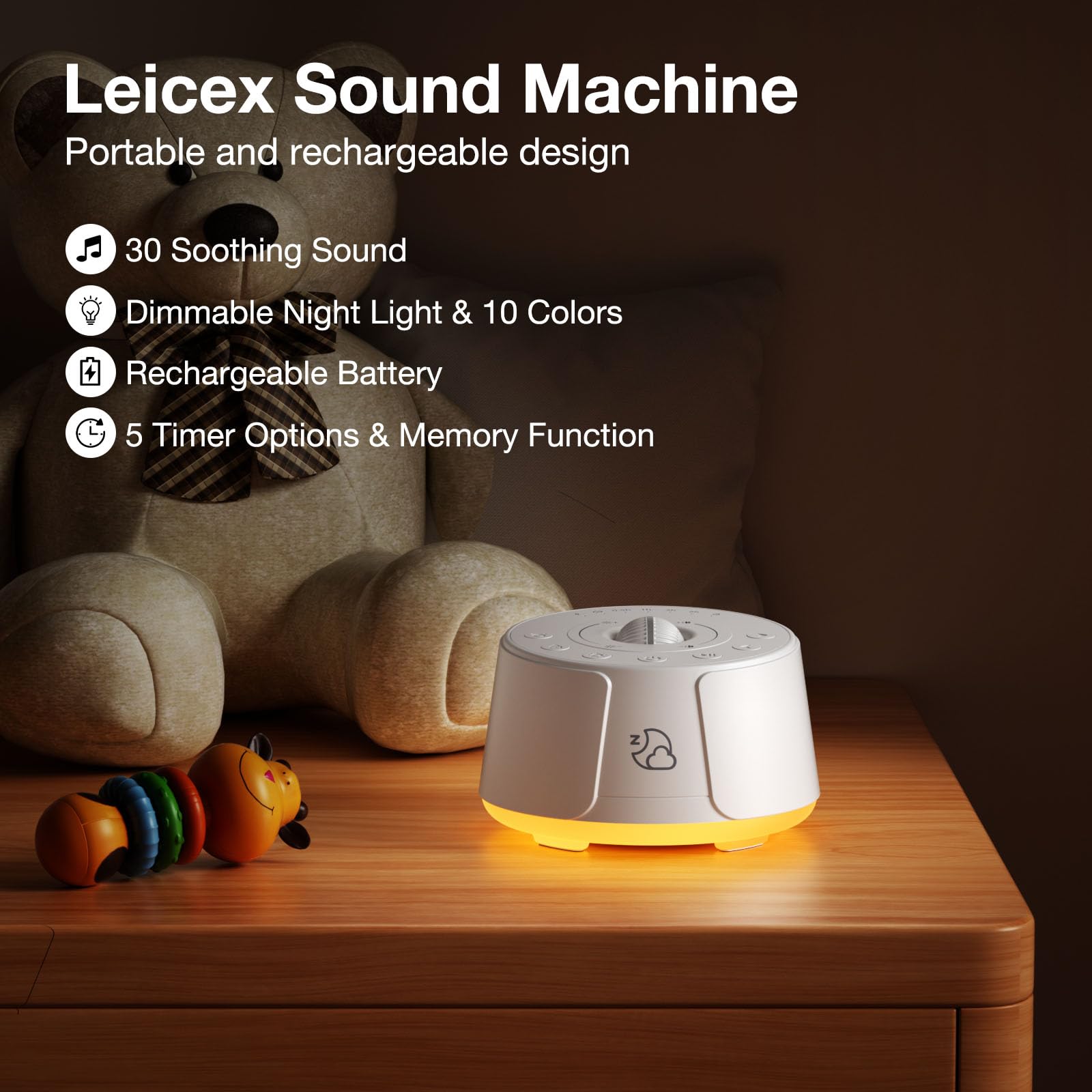 Batterie rechargeable LEICEX via USB-C, idéale pour les voyages.