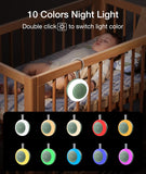 Veilleuse LEICEX à 10 couleurs pour un rituel de coucher paisible.