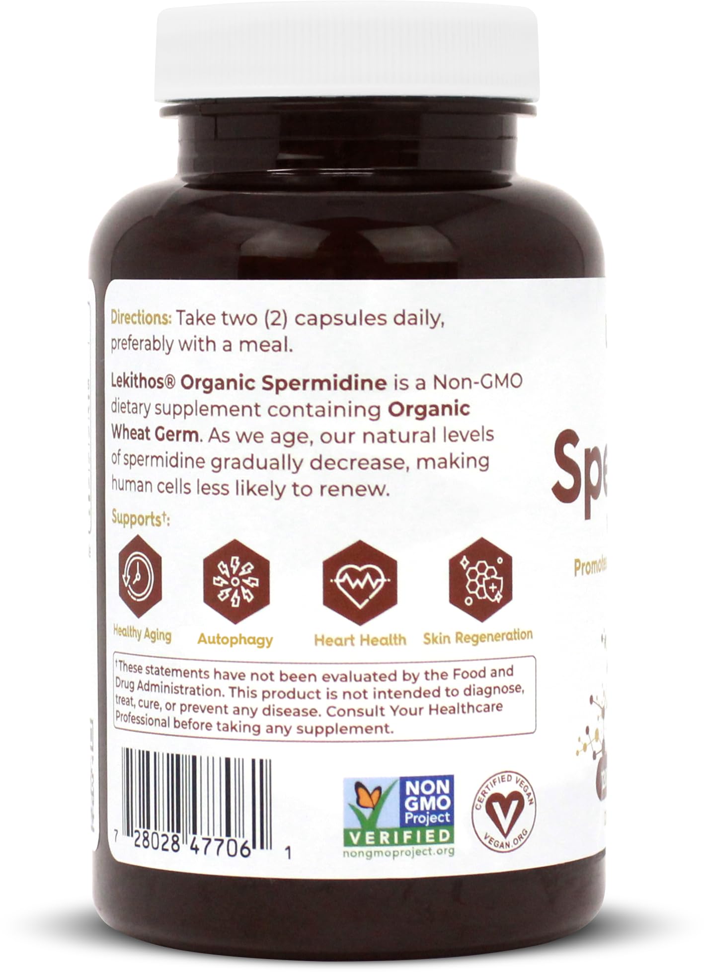 Lekithos Spermidine – composition minimale, sans solvants chimiques ni conservateurs.