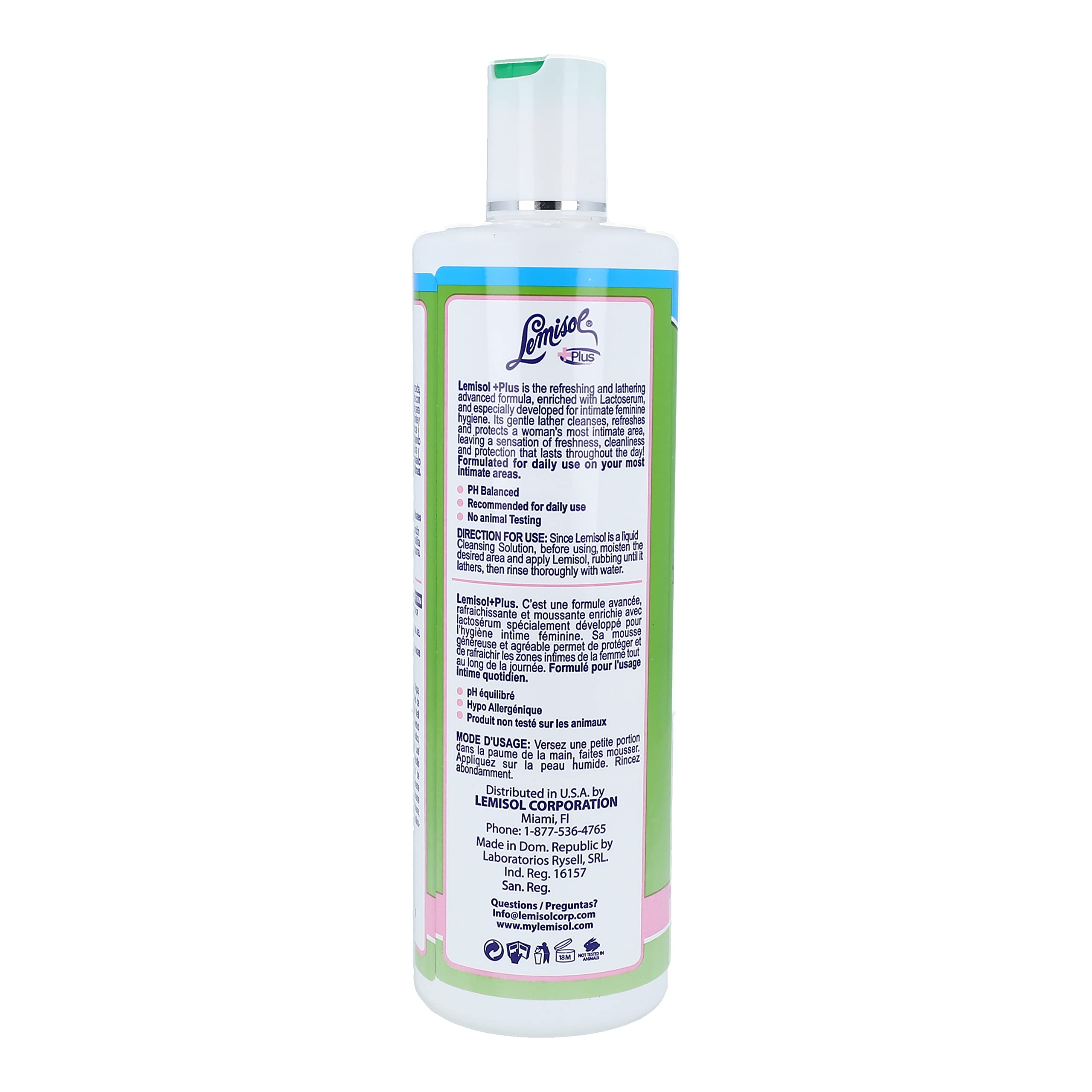 Lemisol lavage féminin, sensation fraîche et propreté durable après utilisation.