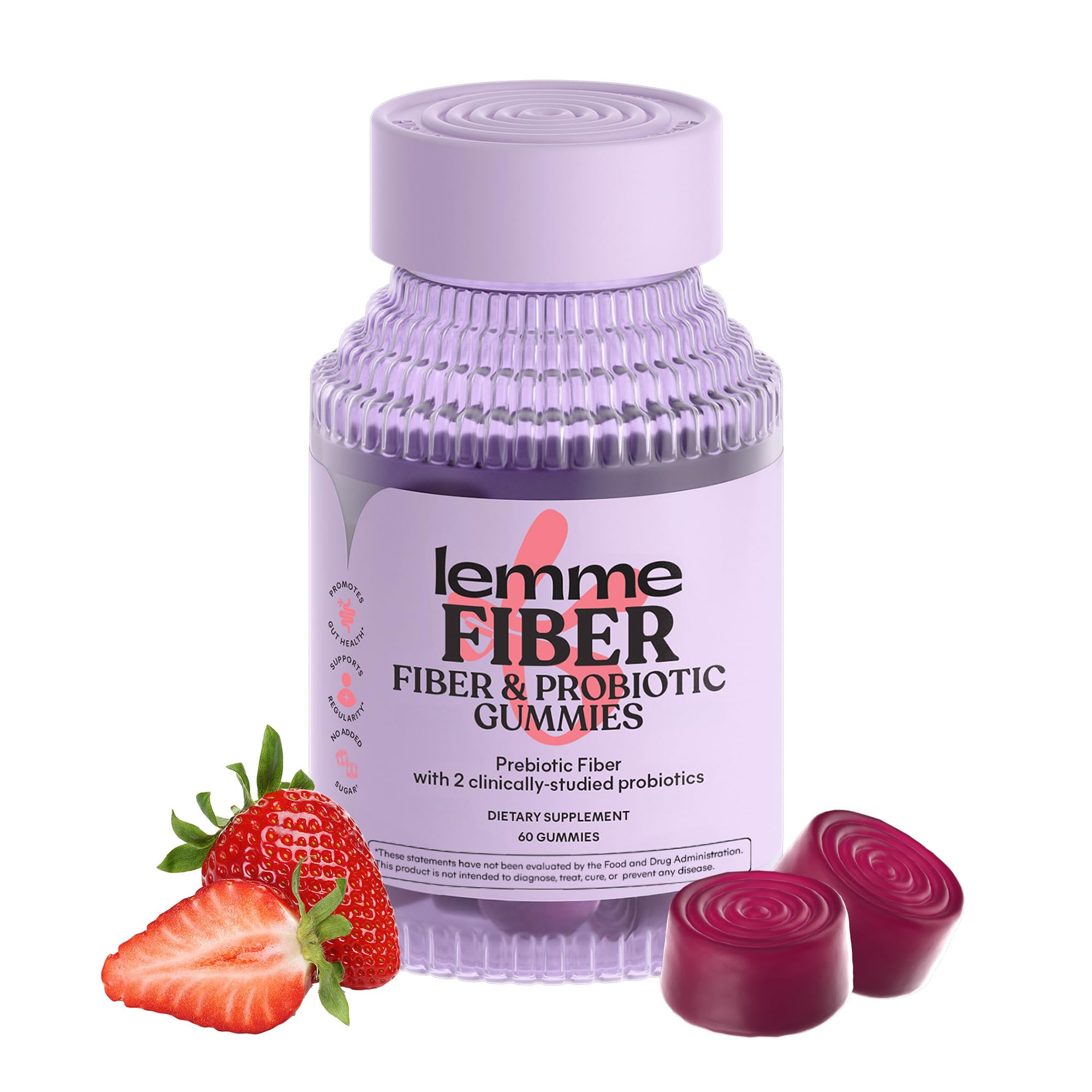 Gommes Lemme Fiber et Probiotiques, boîte pratique pour votre routine digestive.