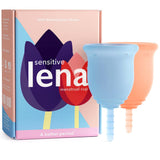 LENA Sensitive Cup petite bleue, insertion douce et confort longue durée.