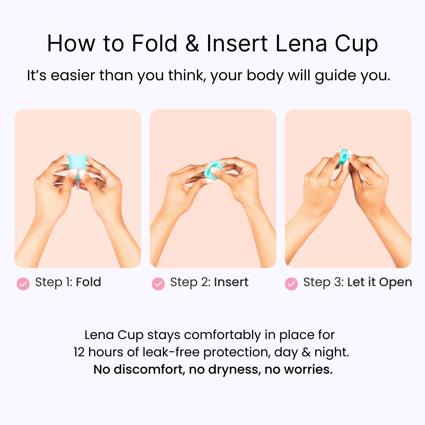 LENA Sensitive Cup réutilisable pour des années, impact écologique réduit.