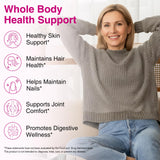Lenm Multi Collagen : composition avec types I–X pour peau, cheveux et ongles.