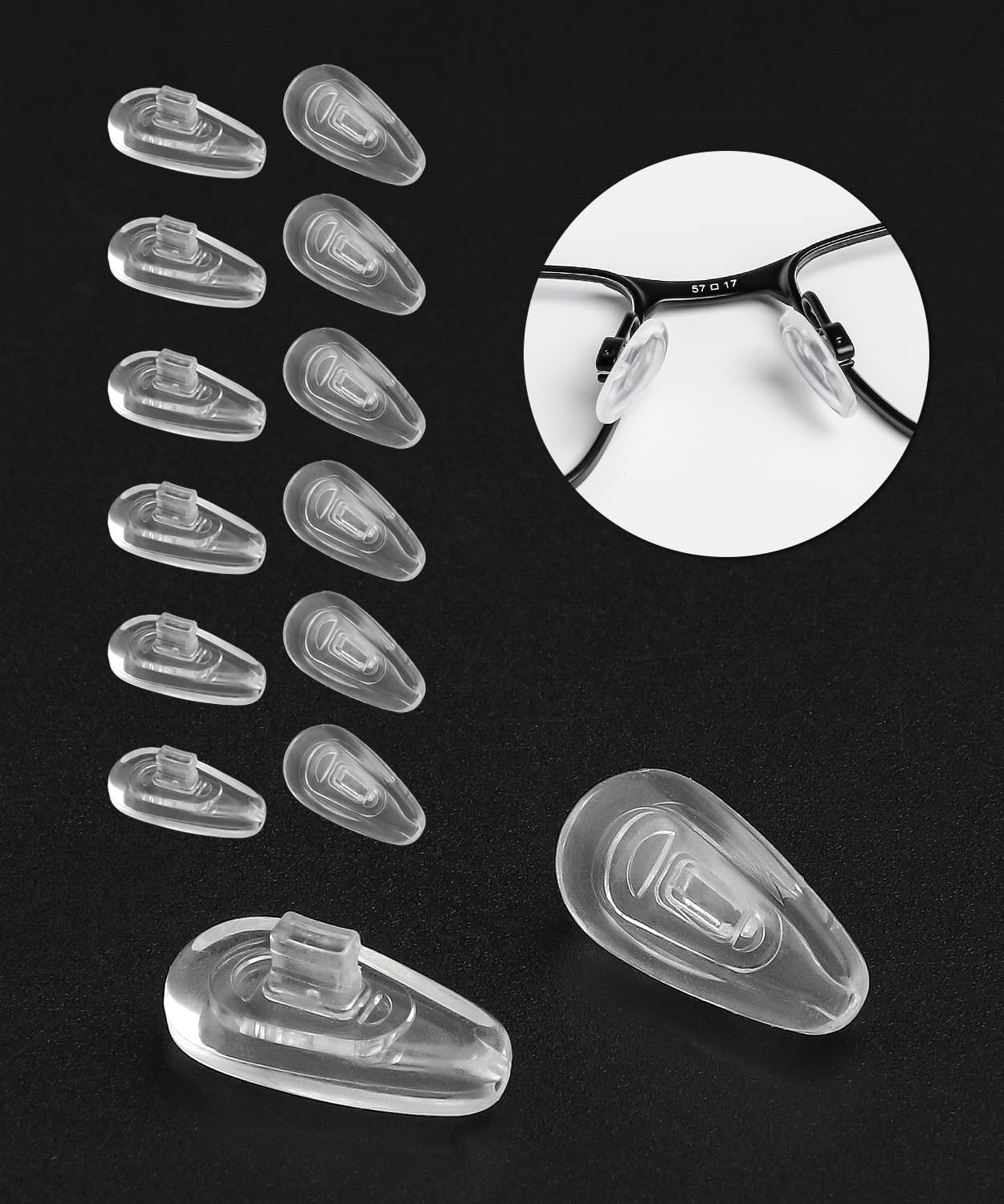 LenzProse plaquettes nasales en silicone pour Crosshair 2.0, confort durable et maintien fiable.